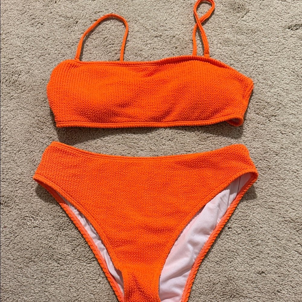 SHEIN Bright Orange Bikini Set